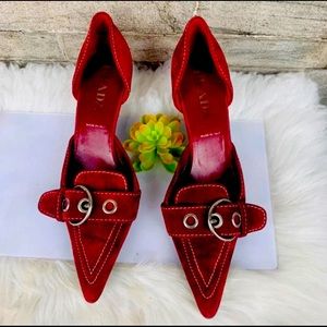 Gorgeous Prada Brushed Sued Leather Pump